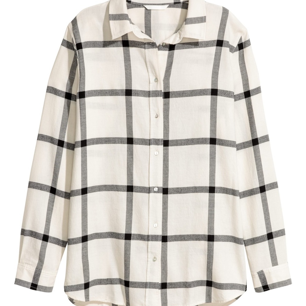 Plaid Button-Up Shirt
